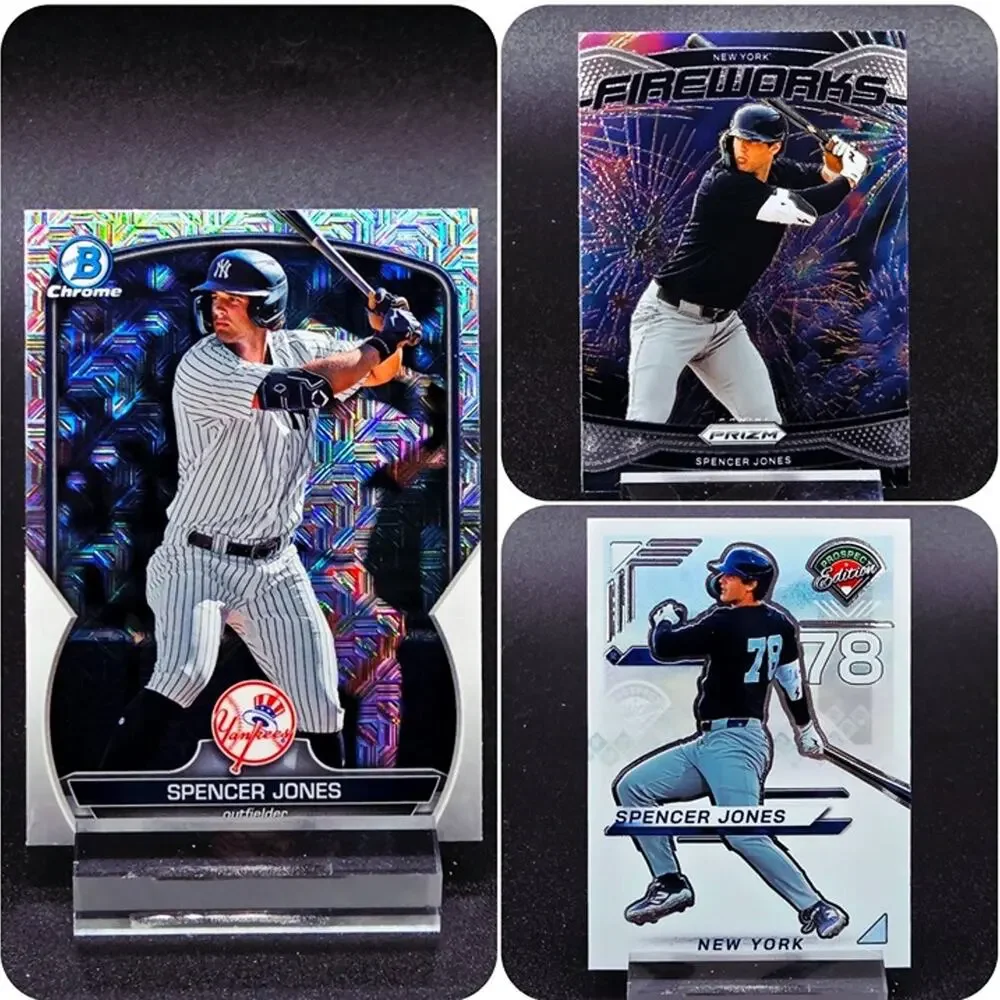 Spencer Jones Bowman Chrome Mojo Fireworks Holo New York Yankees Top Prospect